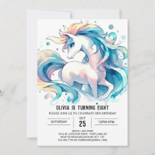 Barnyard Printable Horse Birthday Inbjudningar