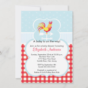 Barnyard Tupp Baby Shower-inbjudan Inbjudningar