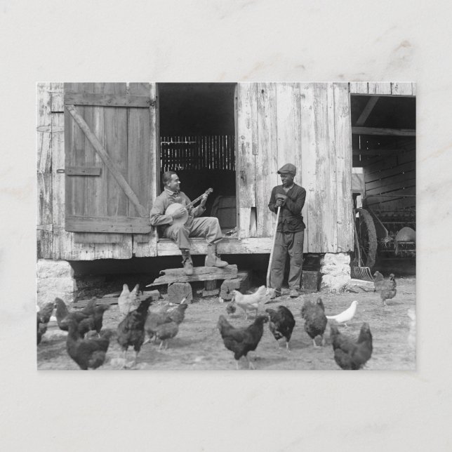 BarnyardBanjo Spelare, 1927 Vykort (Framsida)