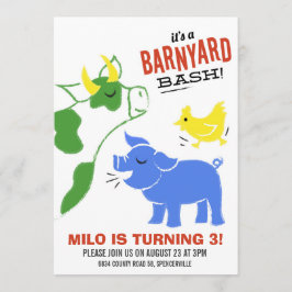Barnyardvåldsamt slag inbjudningar