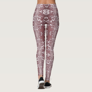 barock blommönster leggings