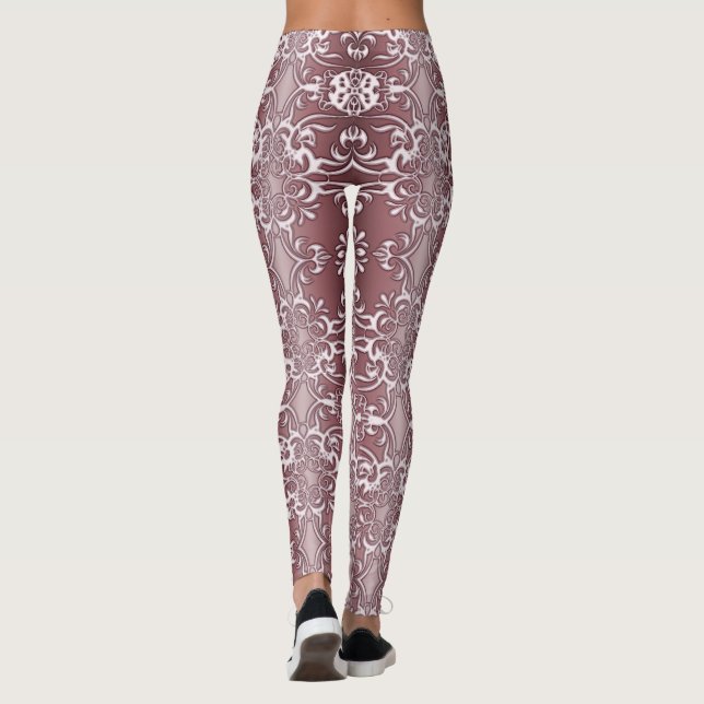 barock blommönster leggings (Baksida)