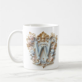 Barock bokstav 'W' mugg för en kaffefurstinna
