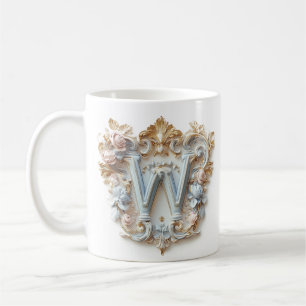 Barock bokstav 'W' mugg för en kaffefurstinna