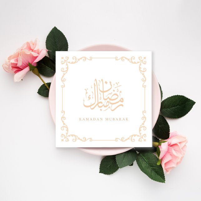 Barock guld ramadan mubarak hälsning julkort (Skapare uppladdad)