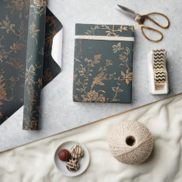 Barock Guldpresentpapper | Blommor Presentpapper