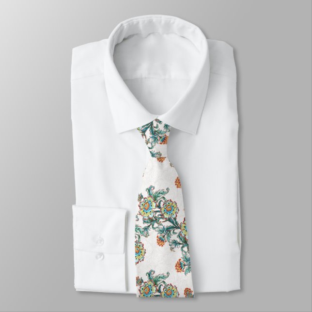 Barock Gyllene Blommig Elegant Bröllop  Slips (Bunden)