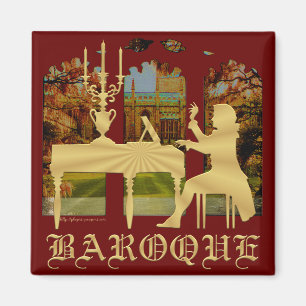 Barock harpsichord magnet