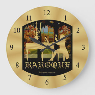 Barock harpsichord stor klocka
