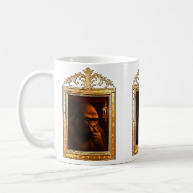 Barock komedi gorilla kaffemugg (Vänster)