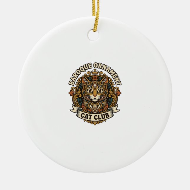 Barock Ornament Katt Katt Älskare Present - Barock (Framsidan)