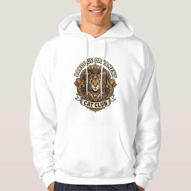 Barock Ornament Katt Katt Älskare Present - Barock Hoodie (Framsida)