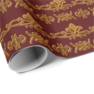 Barock Retro stilblommigt Presentpapper