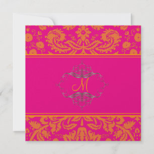 Barock spets damast/apelsin/ rosa/ Inbjudningar