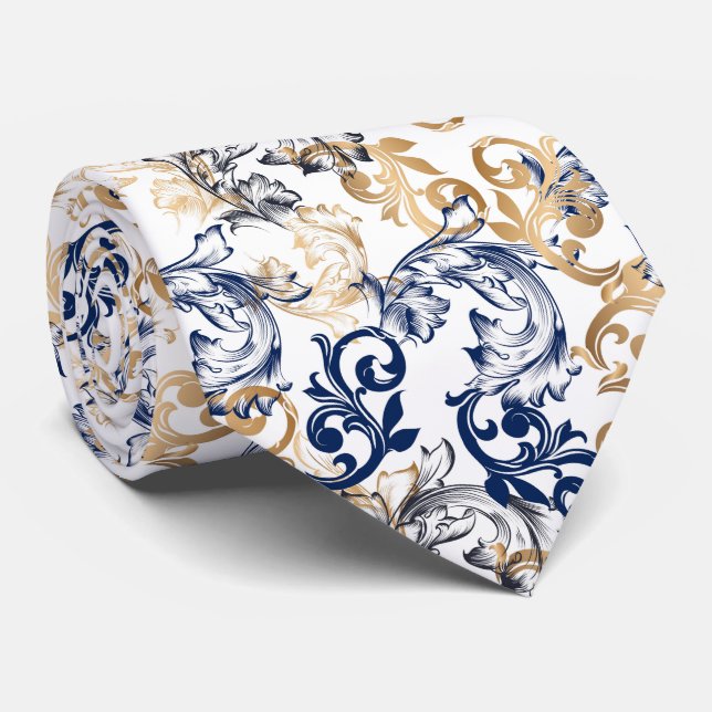 Barock stil retro klassiskt mönster  slips (Rullad)