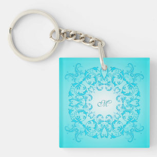 Barock struktur för turkoslutning. monogram