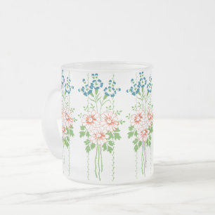 Barock tapet Blomsterbukett Frostad Glasmugg