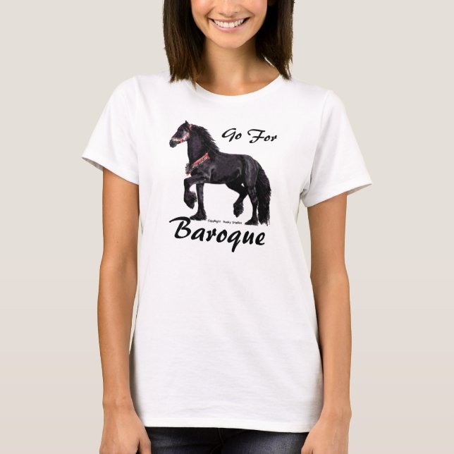 Barocka Friesianskjortor, anpassade Tee (Framsida)