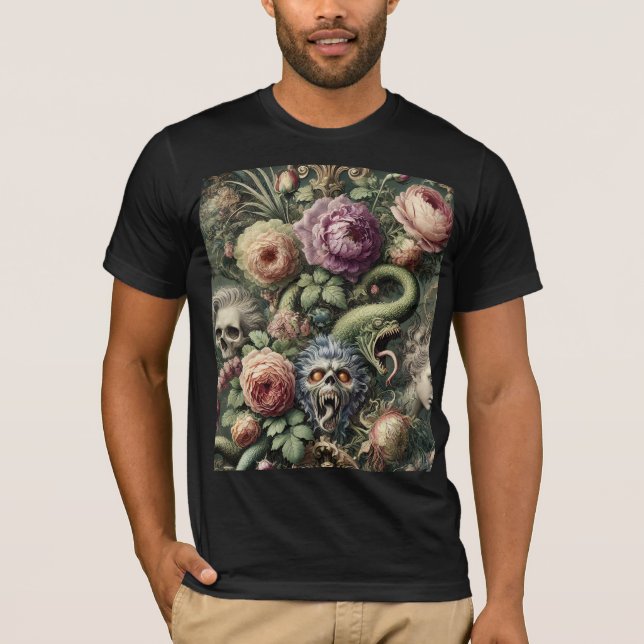 Barocka gränser – gotisk viktoriansk stil t shirt (Framsida)