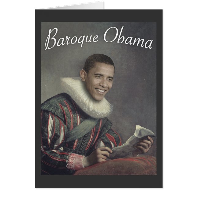 Barocka Obama Hälsningskort (Framsidan)