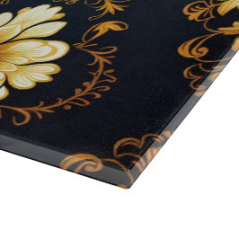 "Barockes Ornament-Muster in Gold und Schwarz"