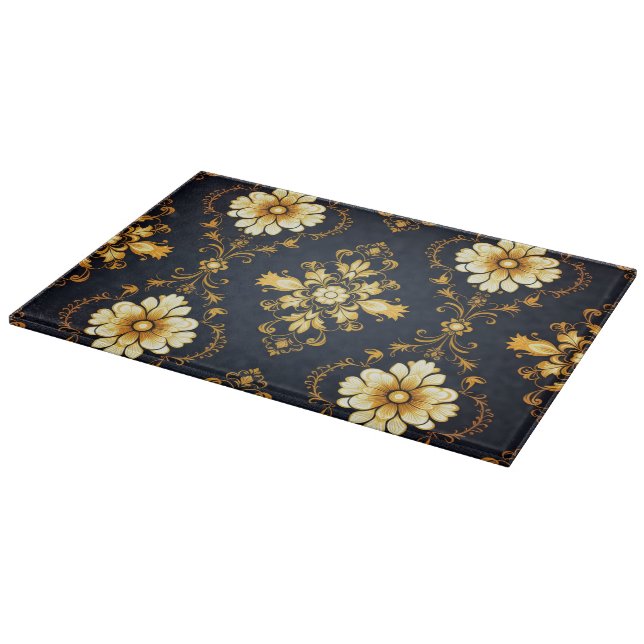 "Barockes Ornament-Muster in Gold und Schwarz" (Hörn)