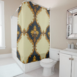 "Barockes Ornament-Muster in Gold und Schwarz"