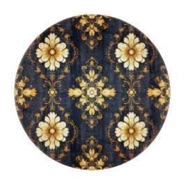"Barockes Ornament-Muster in Gold und Schwarz"