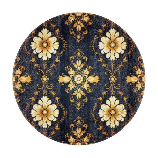 "Barockes Ornament-Muster in Gold und Schwarz" (Framsidan)