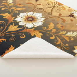 "Barockes Ornament-Muster in Gold und Schwarz"7