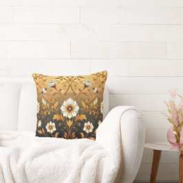 "Barockes Ornament-Muster in Gold und Schwarz"7 Kudde