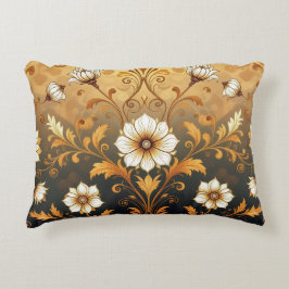 "Barockes Ornament-Muster in Gold und Schwarz"7 Prydnadskudde