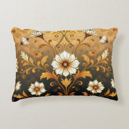 "Barockes Ornament-Muster in Gold und Schwarz"7 Prydnadskudde