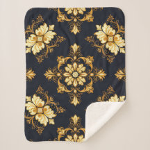 "Barockes Ornament-Muster in Gold und Schwarz" Dec
