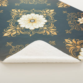 "Barockes Ornament-Muster in Gold und Schwarz" Dec