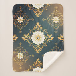 "Barockes Ornament-Muster in Gold und Schwarz" Dec