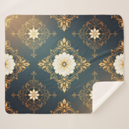 "Barockes Ornament-Muster in Gold und Schwarz" Dec