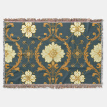 "Barockes Ornament-Muster in Gold und Schwarz" Dec