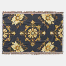 "Barockes Ornament-Muster in Gold und Schwarz" Dec