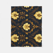 "Barockes Ornament-Muster in Gold und Schwarz" Dec