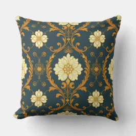"Barockes Ornament-Muster in Gold und Schwarz" Dec Kudde