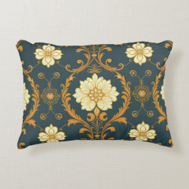 "Barockes Ornament-Muster in Gold und Schwarz" Dec Prydnadskudde