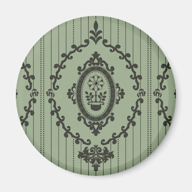 Barocktapet i grönt magnet (Framsidan)