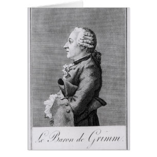 Baron Friedrich Melchior Grimm Hälsningskort