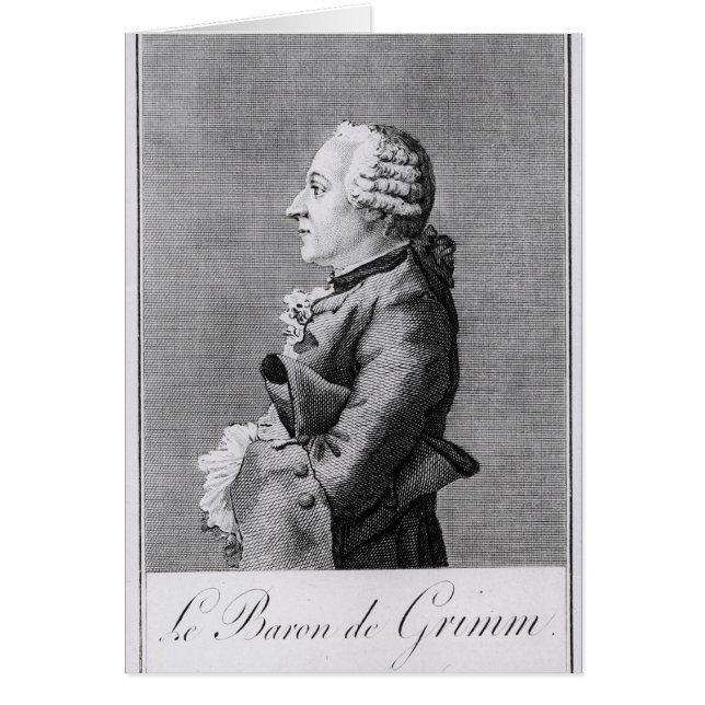 Baron Friedrich Melchior Grimm Hälsningskort (Framsidan)