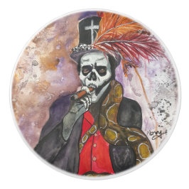 Baron Samedi Ceramic Knob Knopp