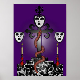 Baron Samedi och voodooen Guede Poster