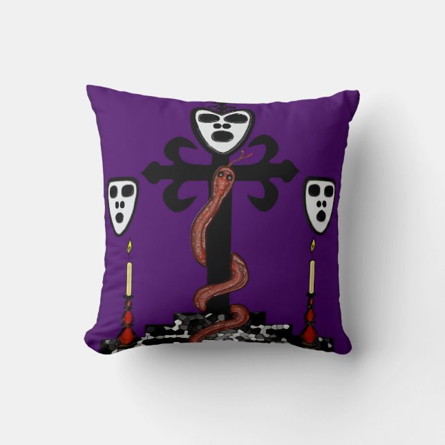 Baron Samedi Voodoo Konst Kudde (Framsida)