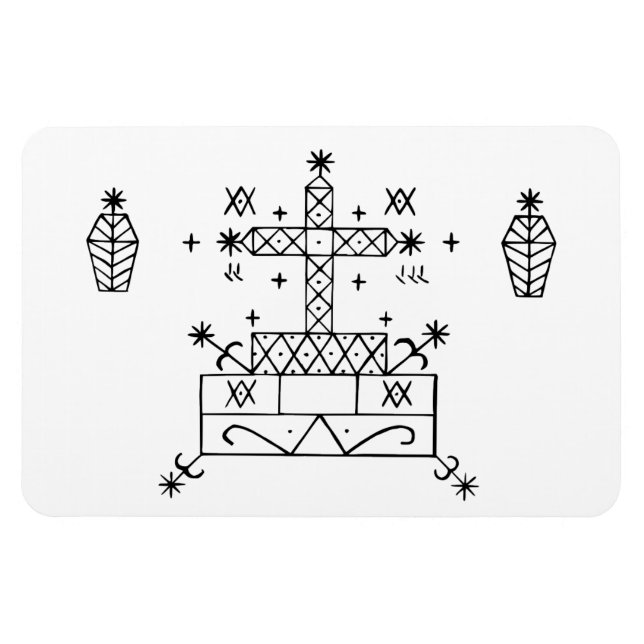 Baron Samedi: Voodoo Loa Veve Magnet (Horisontell)