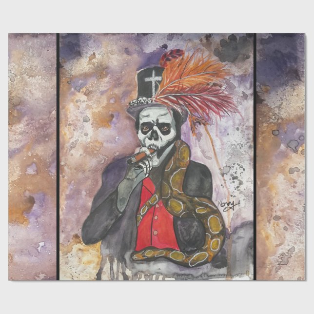 Baron Samedi Wrapping Papper Presentpapper (Platt)